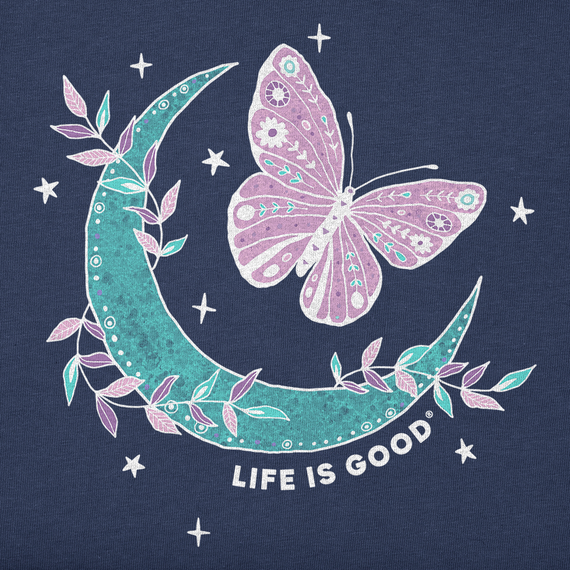 Life is Good Women's Celestial Butterfly Moon Crusher Vee