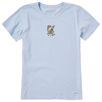 Life is Good Women's Frog Guitar Short Sleeve Crusher Tee