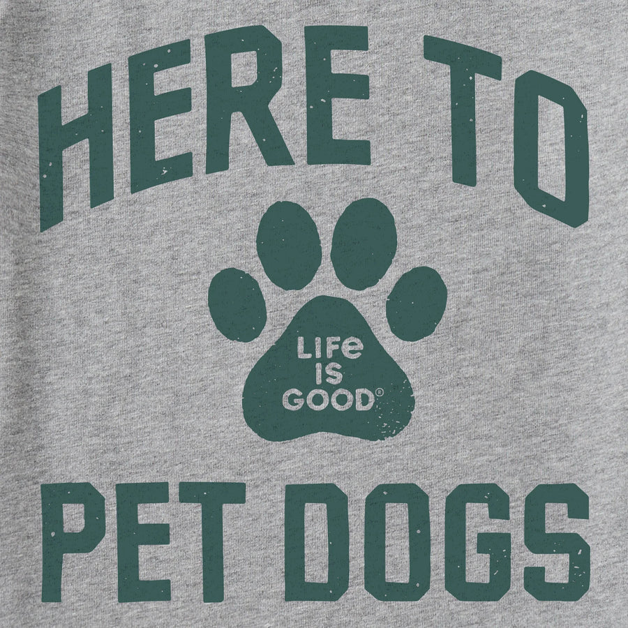Life is Good Women's Here to Pet Dogs Crusher Lite Tee