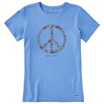 Life is Good Women's Wildflower Love Peace Crusher Lite Tee