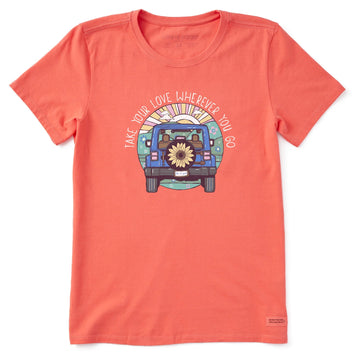 Life is Good Women's Take Your Love 4x4 Crusher Tee