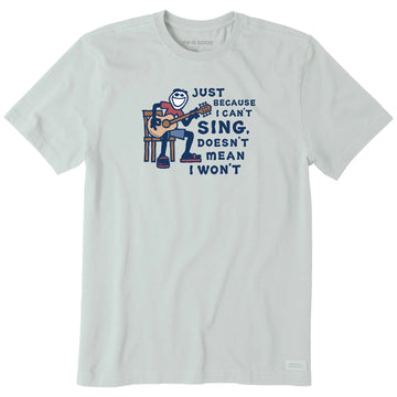 Life is Good Men's Jake Can't Sing Guitar Crusher Lite Tee