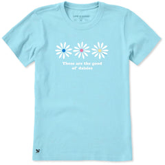 Life is Good Women's These Are The Good Old Daisies Crusher Tee