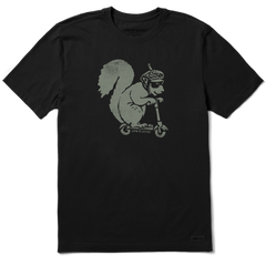 Life is Good Men's Squirrel Scooter Crusher Lite Tee