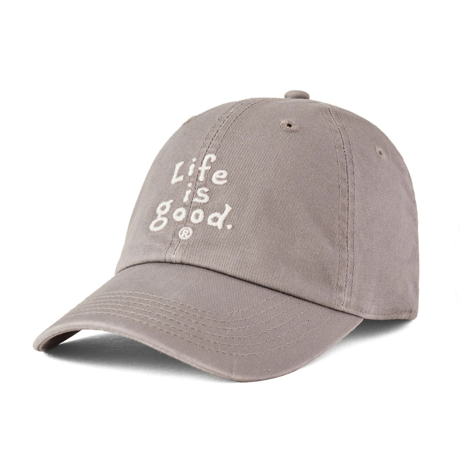 Life is Good Vintage Wordmark Stacked Chill Cap