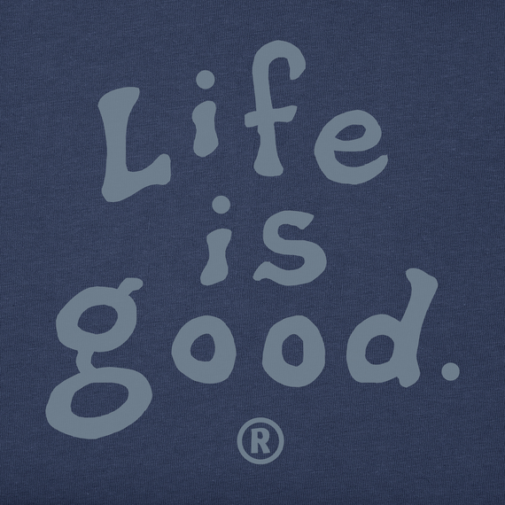 Life is Good Men's LIG Vintage Wordmark Stacked Simply True Fleece Hoodie