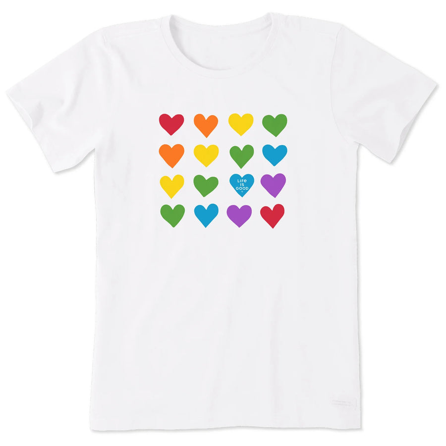 Life is Good Women's Pride Hearts Crusher Tee
