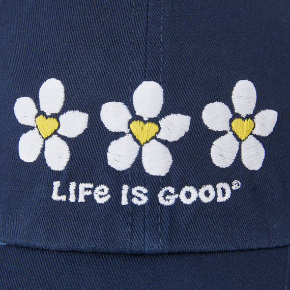 Life is Good Three Heart Flowers Chill Cap