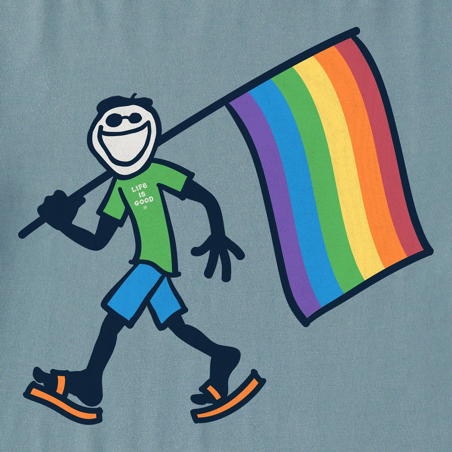 Life is Good Men's Jake Carrying Pride Flag Crusher Tee