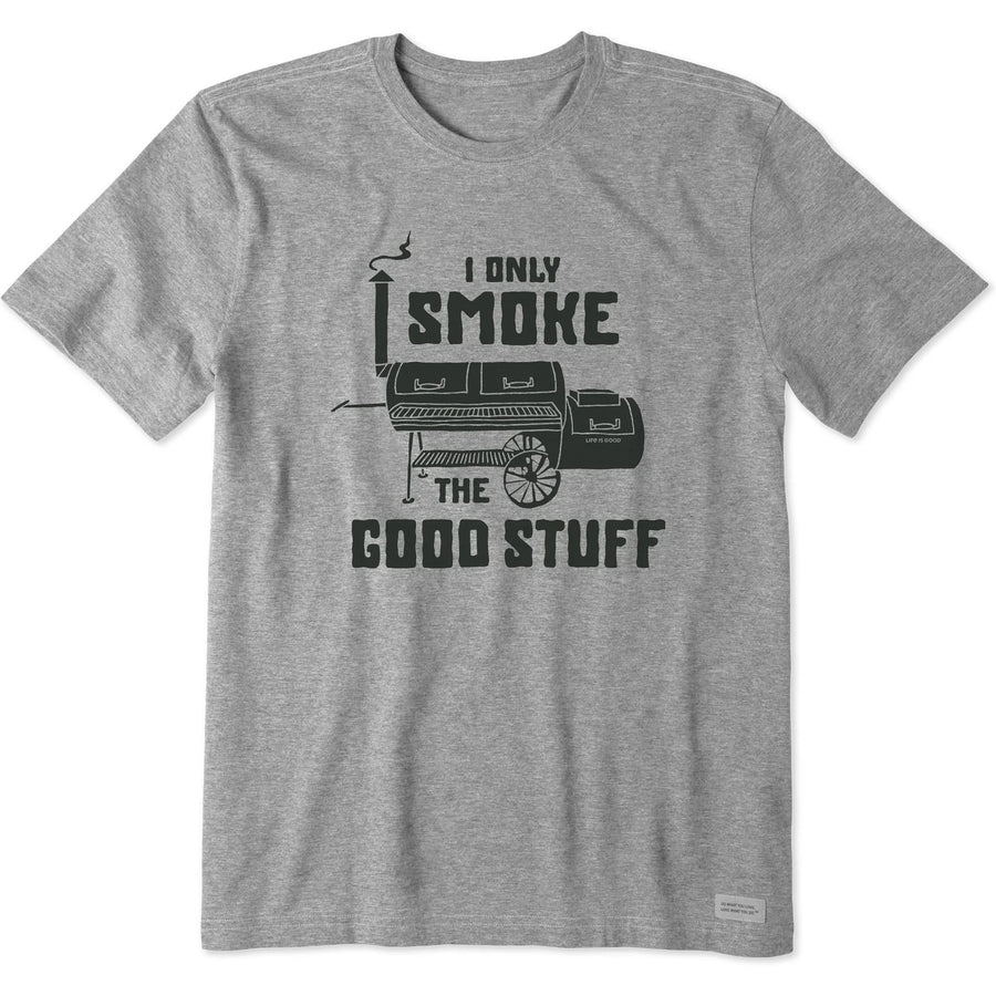 Life is Good Men's I Only Smoke the Good Stuff Short Sleeve Tee