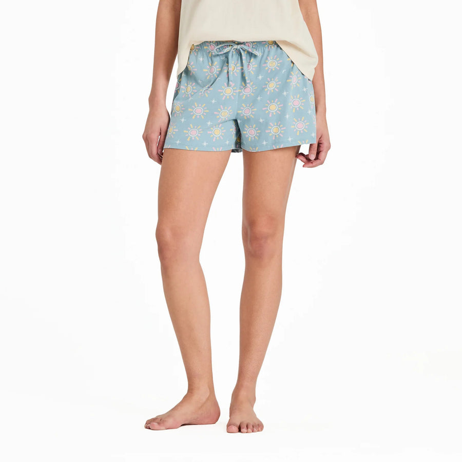 Life is Good Women's Hello Sunshine Pattern Snuggle Up Sleep Short