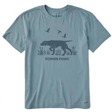Life is Good Men's Power Point Hunting Dog Crusher Tee