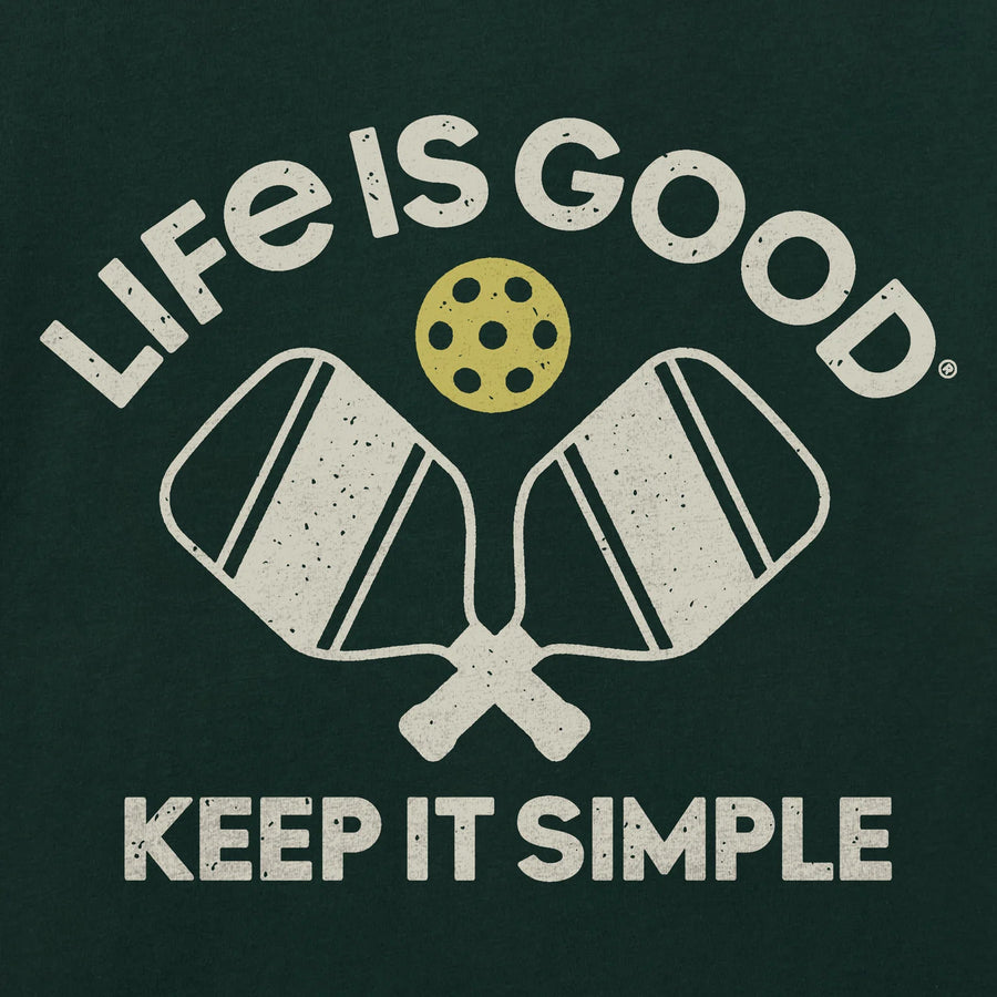 Life is Good Men's Keep it Simple Pickleball Short Sleeve Crusher Tee