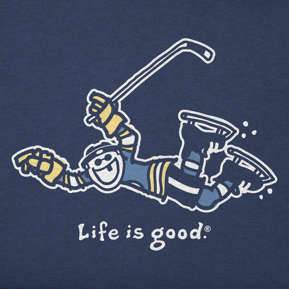 Life is Good Men's Jake Hockey Orr Long Sleeve Crusher Lite Tee