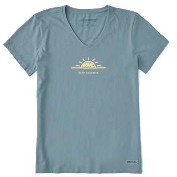 Life is Good Women's Vintage Hello Sunshine Crusher Vee
