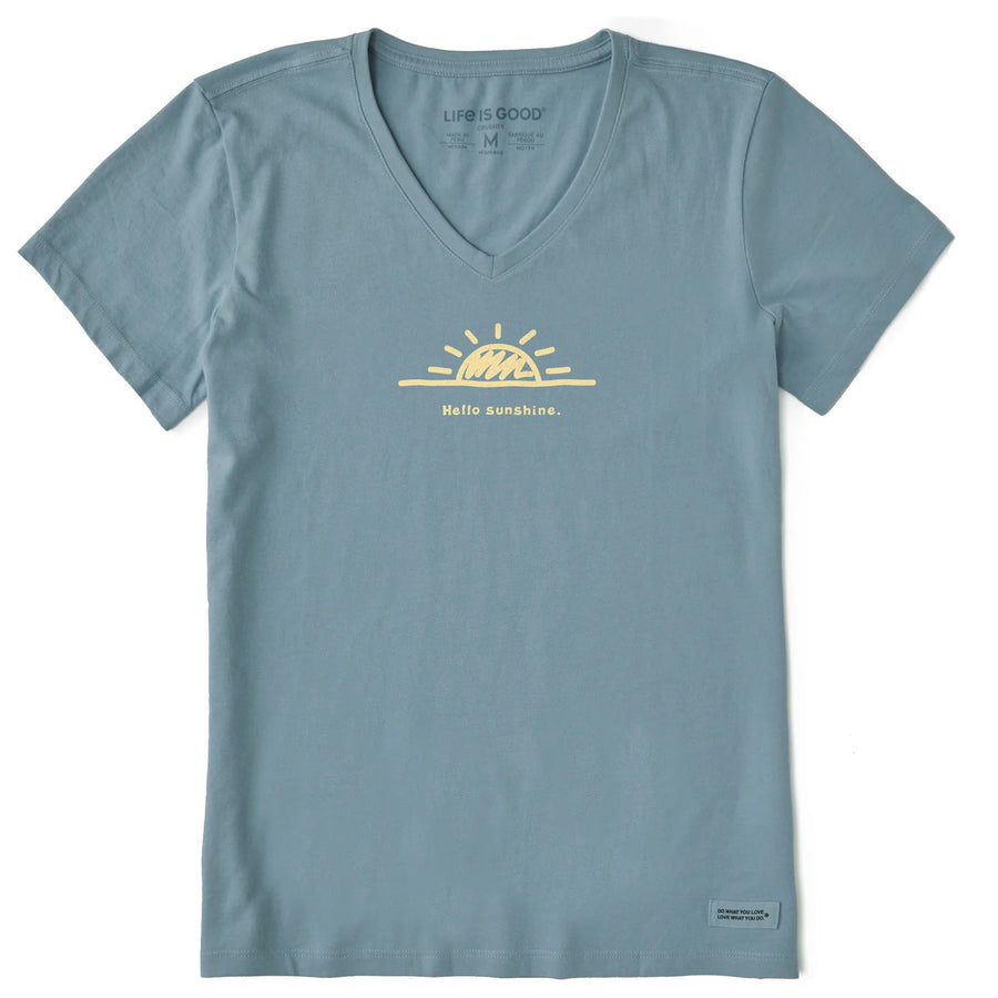 Life is Good Women's Vintage Hello Sunshine Crusher Vee