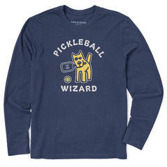 Life is Good Men's Rocket Pickleball Wizard Long Sleeve Crusher Tee