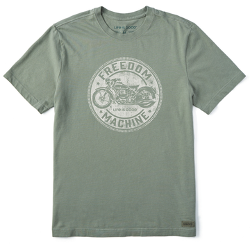 Life is Good Men's Freedom Machine Motorcyle Crusher Tee