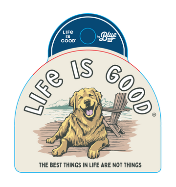 Life is Good Best Things Golden Dock Sticker