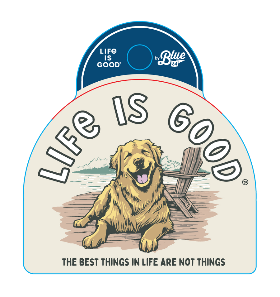 Life is Good Best Things Golden Dock Sticker