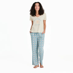 Life is Good Women's Hello Sunshine Pattern Snuggle Up Sleep Pant