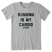 Life is Good Women's Athletic Running Late is my Cardio Crusher Lite Tee