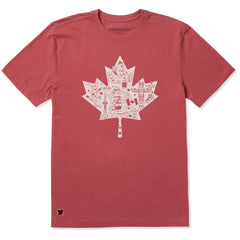 Life is Good Men's Canada Maple Medley Crusher Tee