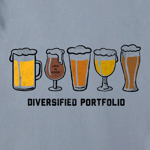 Life is Good Men's Diversified Portfolio Beer Glass Crusher Tee