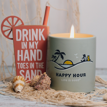 Life Is Good Candle Happy Hour Palm Sunset