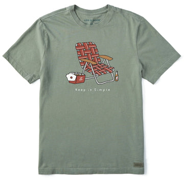 Life is Good Men's Keep it Simple Chair Crusher Tee