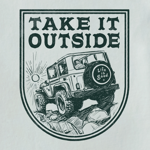 Life is Good Men's Fineline Take it Outside ATV Crusher Tee