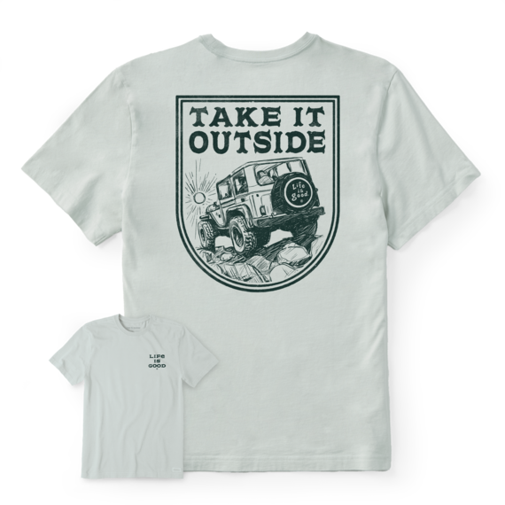 Life is Good Men's Fineline Take it Outside ATV Crusher Tee