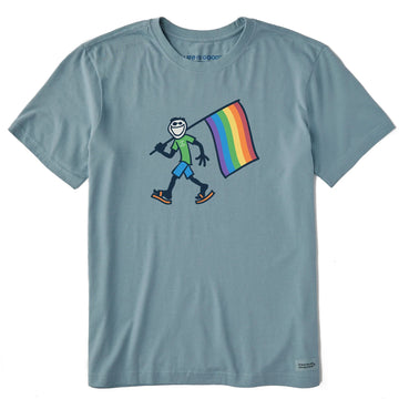 Life is Good Men's Jake Carrying Pride Flag Crusher Tee
