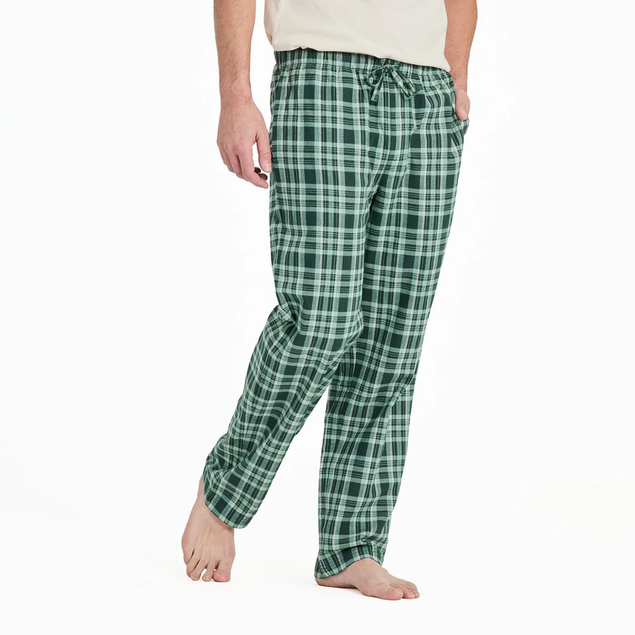Life is Good Men's Treeline Plaid Classic Sleep Pant