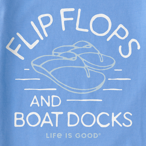 Life is Good Women's Flip Flops & Boat Docks Crusher Lite Tee