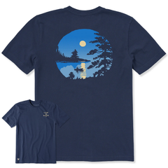 Life is Good Men's Moonlit Lake Boat Crusher Tee