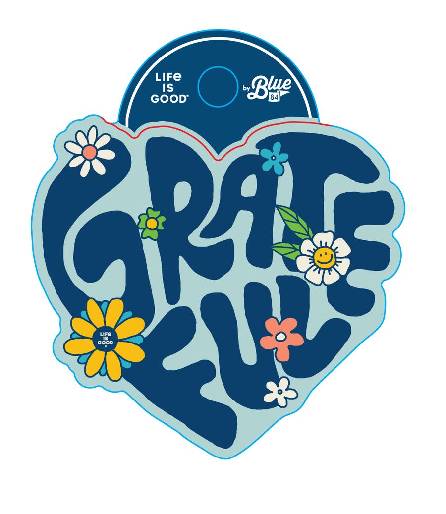 Life is Good Bright Baubles Heart Sticker