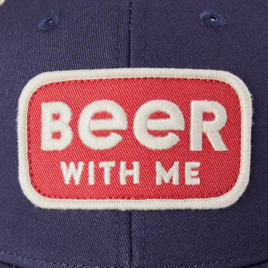 Life is Good Beer With Me Patch Trucker