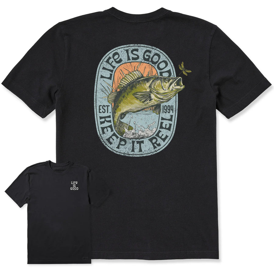 Life is Good Men's Keep it Reel Bass Jump Crusher Tee