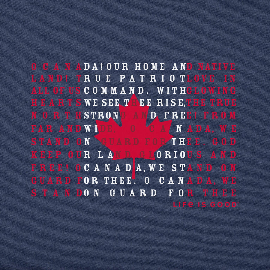 Life is Good Men's Canada Anthem Flag Crusher Tee