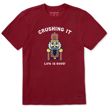 Life is Good Men's Crushing It Nutcracker Short Sleeve Crusher Tee