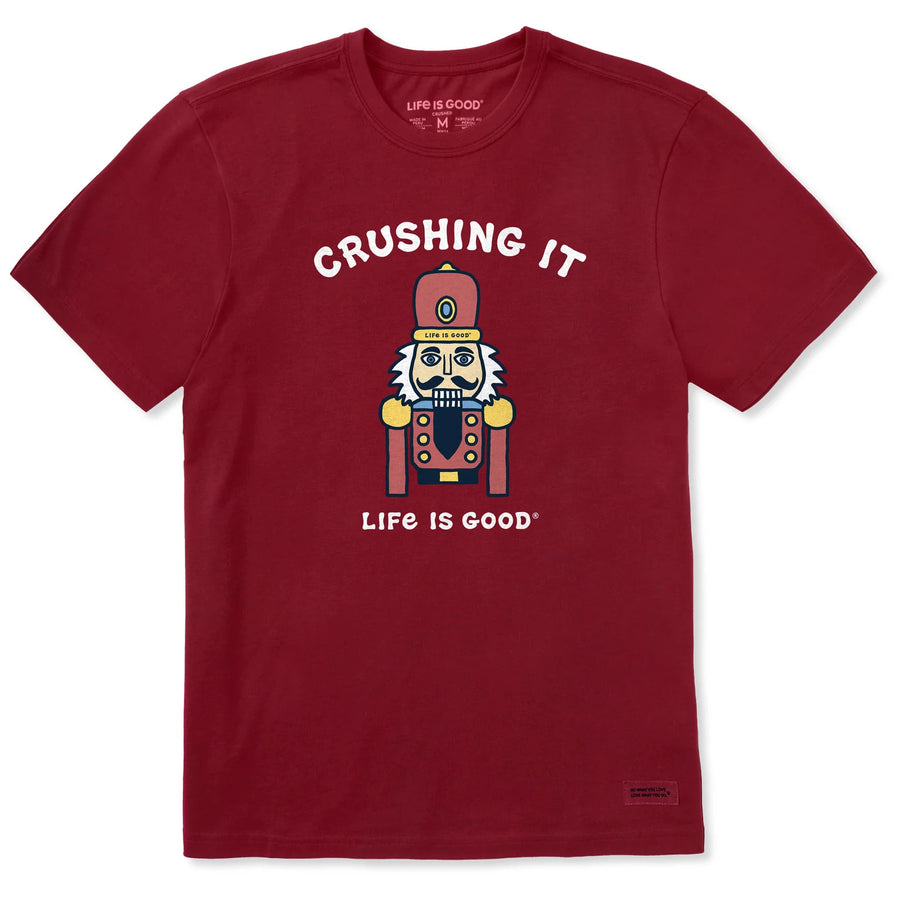 Life is Good Men's Crushing It Nutcracker Short Sleeve Crusher Tee