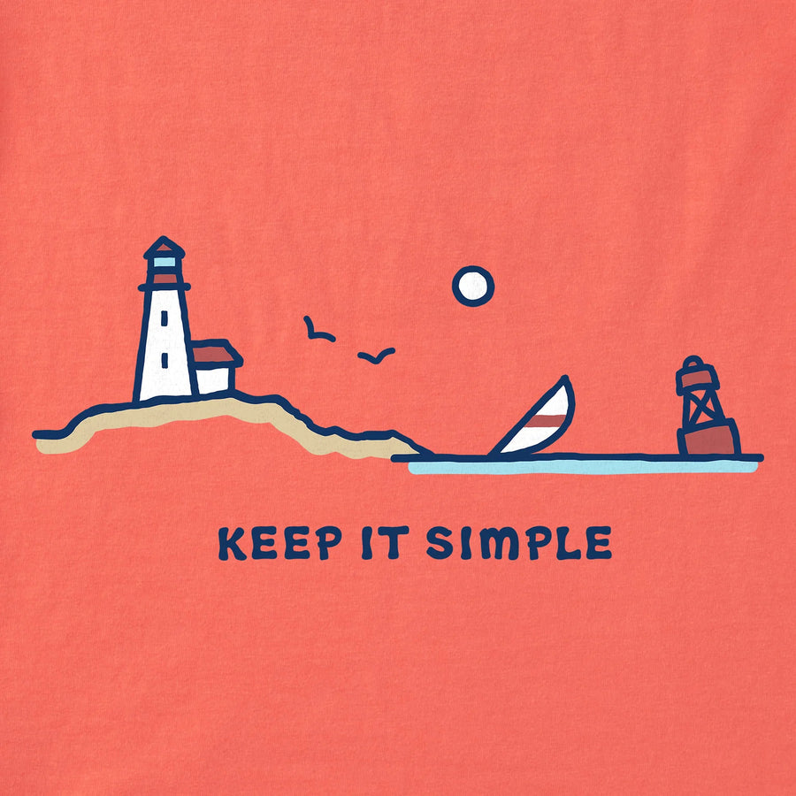 Life is Good Women's Ocean Vista Keep It Simple Crusher Lite Vee