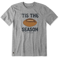 Life is Good Men's Tis The Season Football Crusher Tee