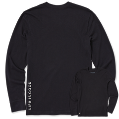 Life is Good Men's Crafty Wordmark Long Sleeve Crusher Tee