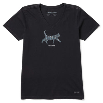 Life is Good Women's Cat Mosaic Crusher Vee
