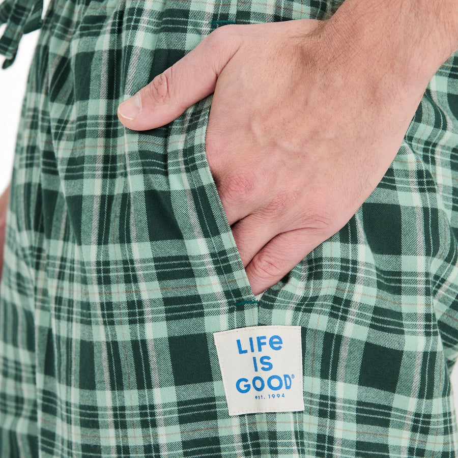 Life is Good Men's Treeline Plaid Classic Sleep Pant