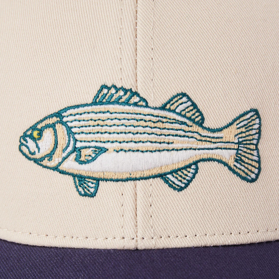 Life is Good Striped Bass Trucker Cap