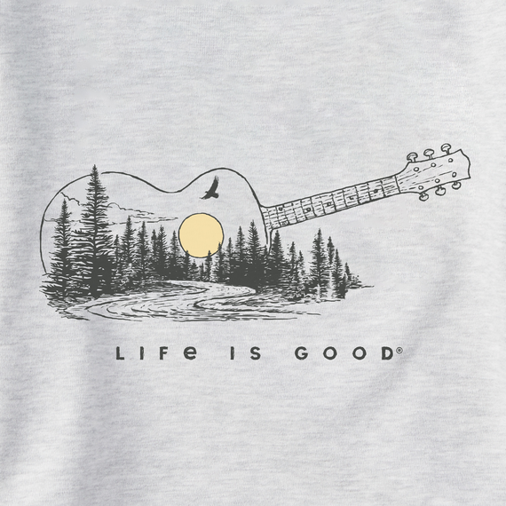 Life is Good Men's Guitar Landscape Simply True Fleece Zip Hoodie