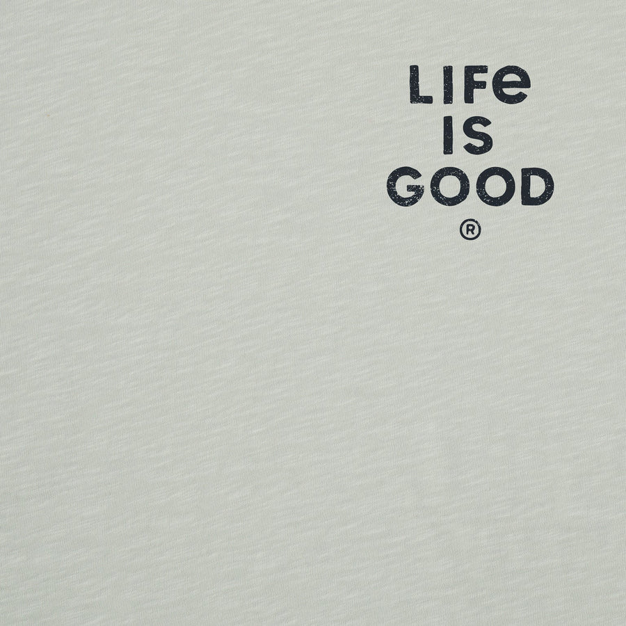 Life is Good Men's Positive Lifestyle Tuna Fish Long Sleeve Slub Hoodie